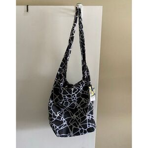 Cracked Glass/Leopard Black/White/Neutral Reversible Reusable Bag DVF Target NWT